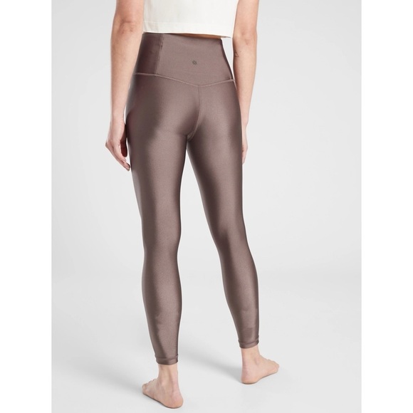 Athleta Elation Shine Tight in Coffee House Shimmer Brown Size LT Large Tall - Picture 2 of 13